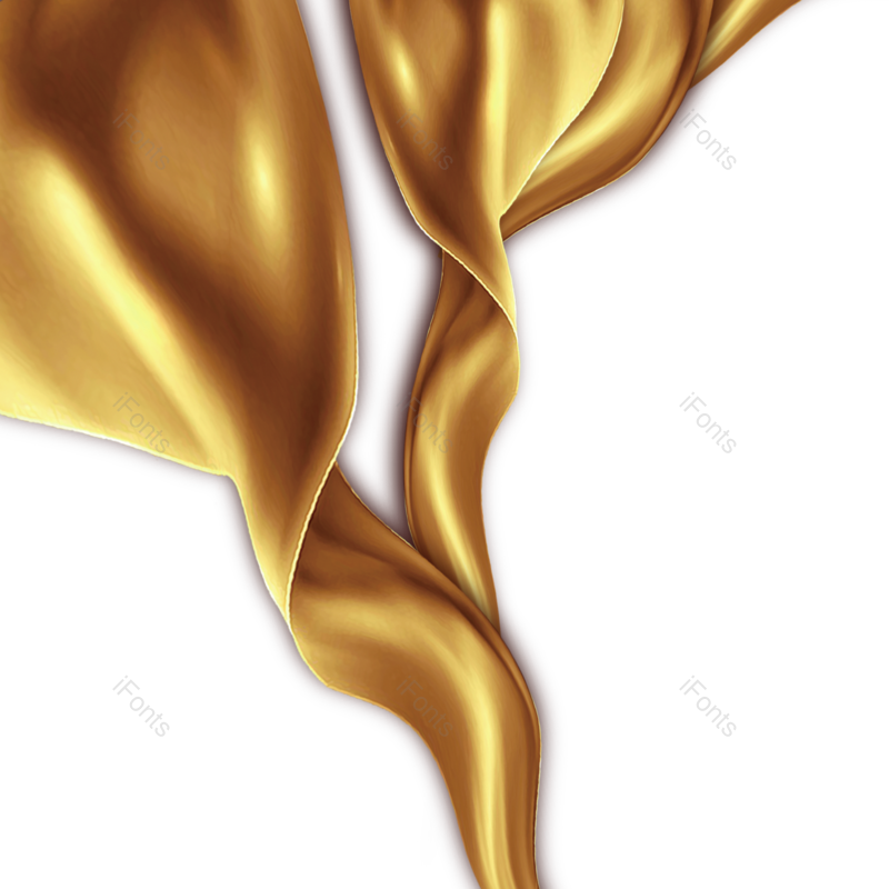 丝带素材图片,绸带元素,党建PNG,金色丝带免抠素材